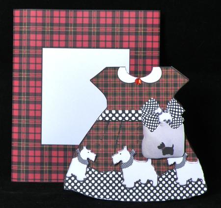 Scottie Dog Dress Card & Envelope by Suzi Cooper