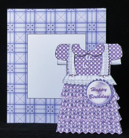 Purple Polka Dot Dress Card & Envelope by Suzi Cooper