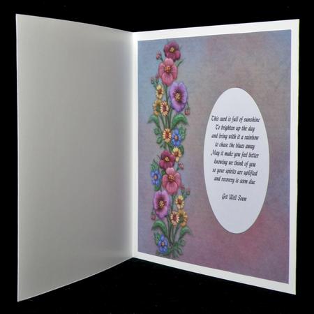 Floral Get Well Soon Insert 2 by Suzi Cooper