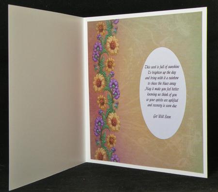 Floral Get Well Soon Insert by Suzi Cooper