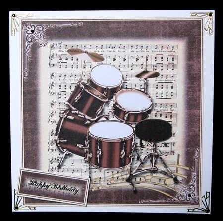 Sheet Music and Drum Kit Topper by Suzi Cooper