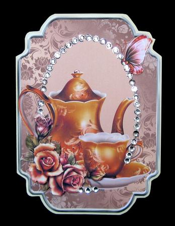 Copper Tea Card Front by Suzi Cooper