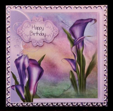 Purple Calla Lilies - Birthday, Mother's Day, Easter by Suzi Cooper