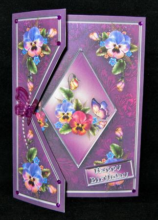 Pretty Pansies - Diamond Cut-out Mini Kit by Suzi Cooper