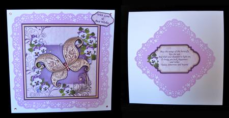 Wings of the Butterfly Topper Decoupage & Insert Plaque by Suzi Cooper