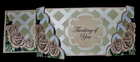 Coffee Rose2 Thinking of You 3D Fancy Lattice Card Kit by Suzi Cooper