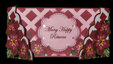 Forget Me Knot Red Happy Returns 3D Fancy Lattice Card Kit by Suzi Cooper