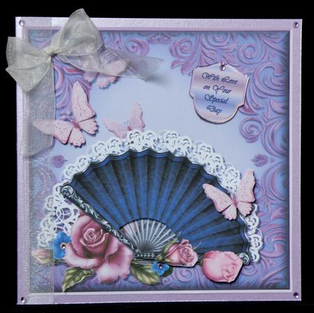 Victorian Lace Fanfare with Butterflies by Suzi Cooper