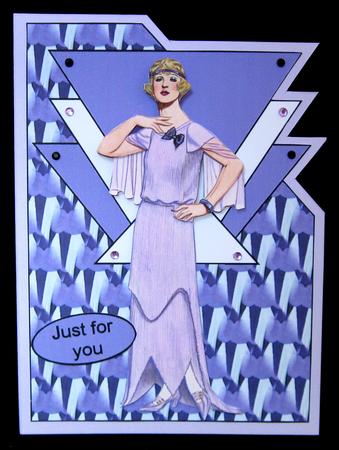 Art Deco Lady 23 Over the Corner by Suzi Cooper