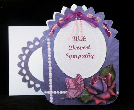 Ribbon Top Card - Twilight Rose Sympathy by Suzi Cooper