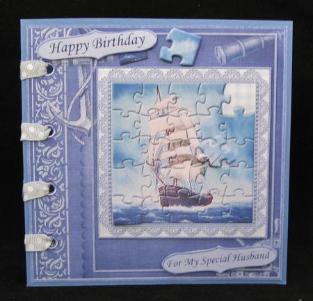 Sailing Ship Jigsaw Quick Card by Suzi Cooper