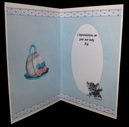 Insert of a Baby in a Cup and Plushie by Suzi Cooper