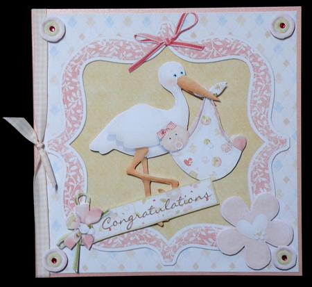 8x8 New Baby Girl Decoupage Topper 1 by Suzi Cooper