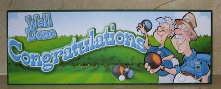 Blue Bowls Dudes Congratulations Large Dl by Suzi Cooper