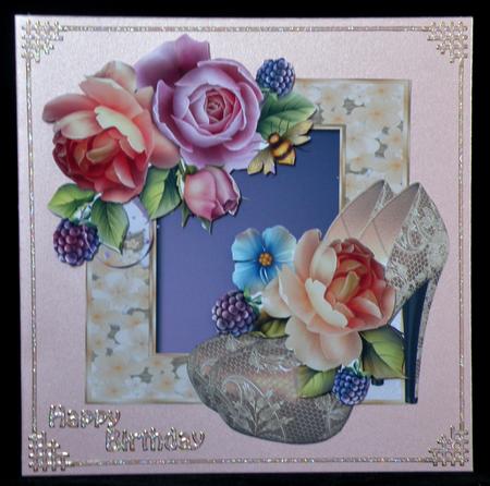 English Roses & Diva Shoes Over the Edge Topper by Suzi Cooper