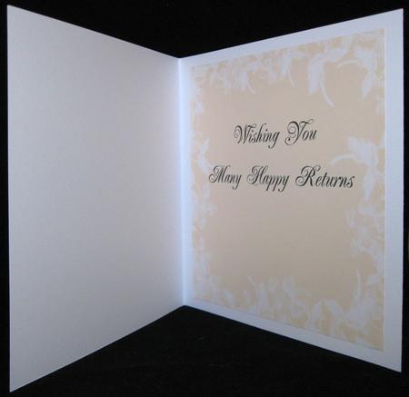 Insert for 8 Inch Card-floral Edge - Many Happy Returns by Suzi Cooper