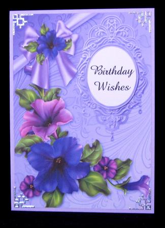 Pretty Petunias & Bow Birthday - Quick Card by Suzi Cooper