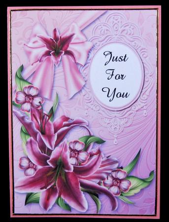 Stargazer Lilies & Bow Quick Card by Suzi Cooper