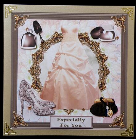 Girls Love Fashion 7 x 7ins Card Front by Suzi Cooper