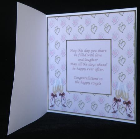 To the Happy Couple 8 X8ins Insert by Suzi Cooper
