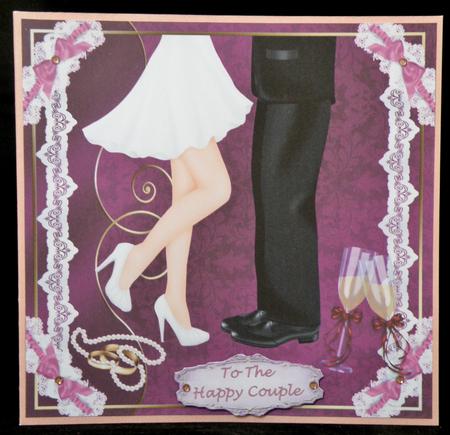 Mr & Mrs 8 x 8ins Card Front by Suzi Cooper
