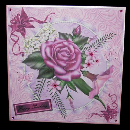 8x8 Pink Rose Bouquet by Suzi Cooper
