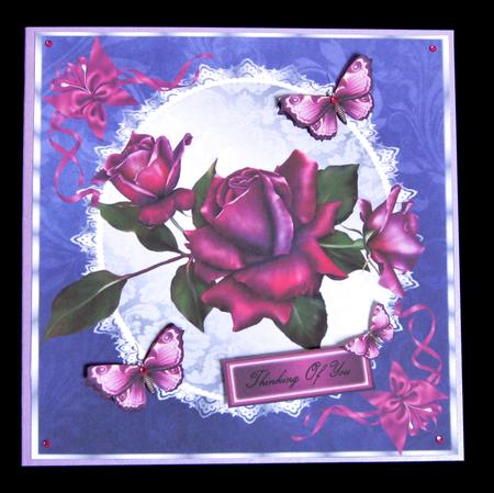 8x8 Purple Roses by Suzi Cooper