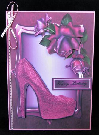Lovely Dark Pink Sequin Shoe by Suzi Cooper