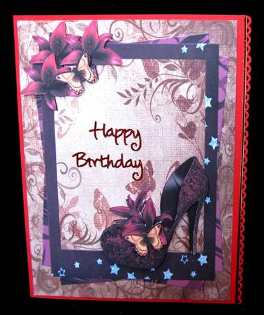 Lovely Pink Shoe with Pink Lillies by Suzi Cooper