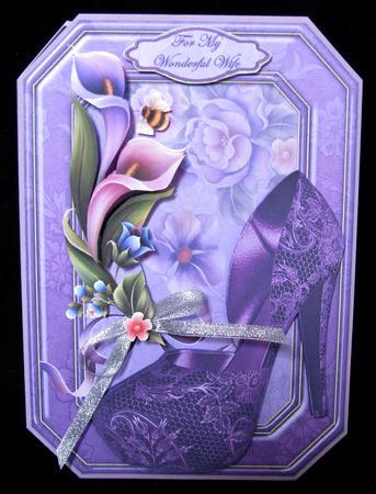 A5 Shaped Card Enchanted Garden with Shoe Mini Kit by Suzi Cooper
