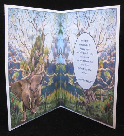 Elaephant in the Jungle Birthday Insert by Suzi Cooper