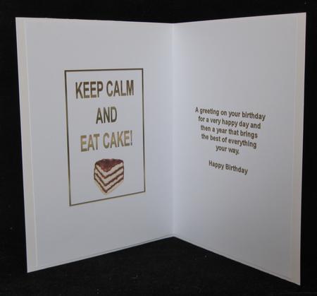 Keep Calm and Eat Cake Insert by Suzi Cooper