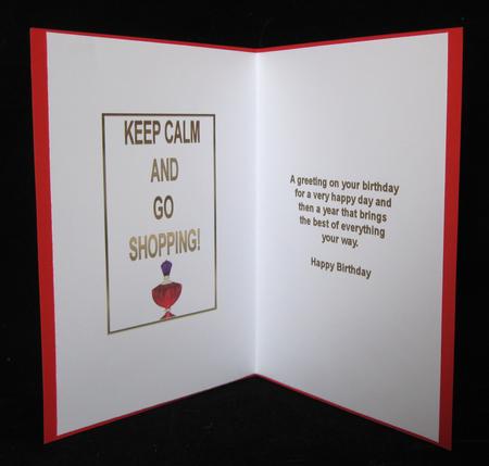 Keep Calm and Go Shopping Insert by Suzi Cooper