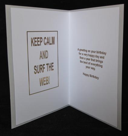 Keep Calm and Surf the Web Insert by Suzi Cooper