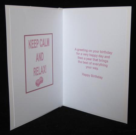 Keep Calm and Relax Insert by Suzi Cooper