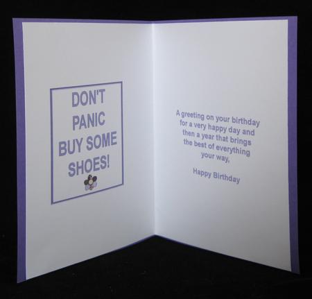 Don't Panic Buy Some Shoes Insert by Suzi Cooper