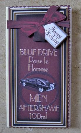 Red Aftershave Happy Birthday Dl Topdown Decoupage Topper by Suzi Cooper