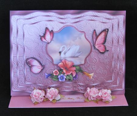 Petunia Swan Book Card Mini-kit by Suzi Cooper