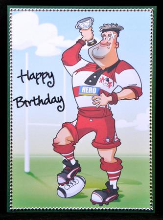 Rugby Dude from Gloucester A4 by Suzi Cooper
