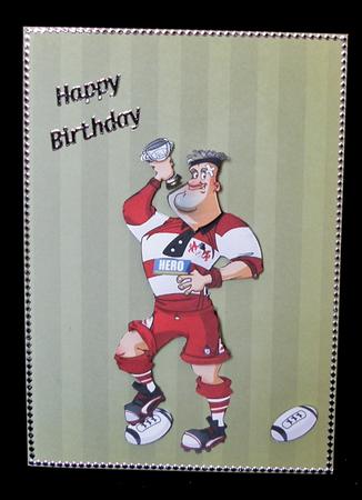Rugby Dude from Gloucester Decoupage Sheet by Suzi Cooper