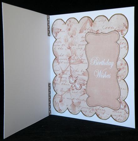 Borange Sweetpea Birthday Wishes 8in Scallop Insert Panel by Suzi Cooper
