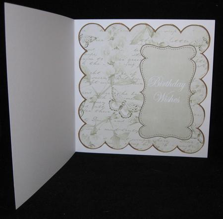 Olive Sweetpea Birthday Wishes 8in Scallop Insert Panel by Suzi Cooper