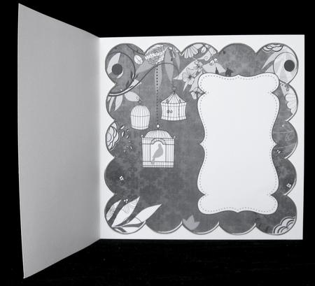 Black Birdcage Plain 8in Scallop Insert Panel by Suzi Cooper