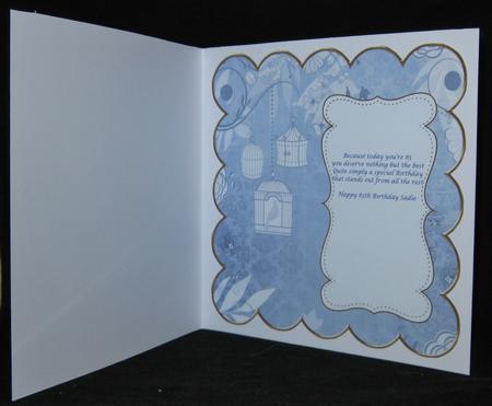 Blue Birdcage Plain 8in Scallop Insert Panel by Suzi Cooper