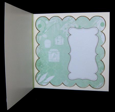 Mid Green Birdcage Plain 8in Scallop Insert Panel by Suzi Cooper