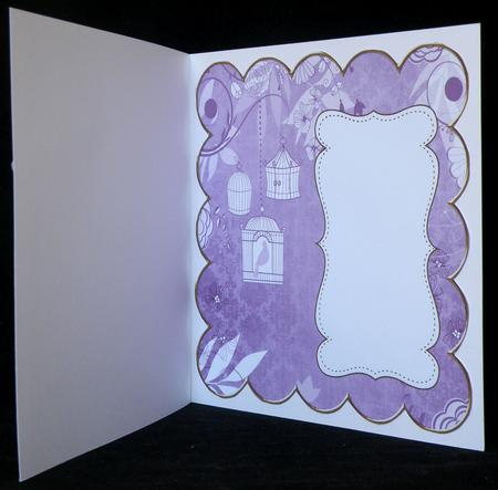 Purple Birdcage Plain 8in Scallop Insert Panel by Suzi Cooper