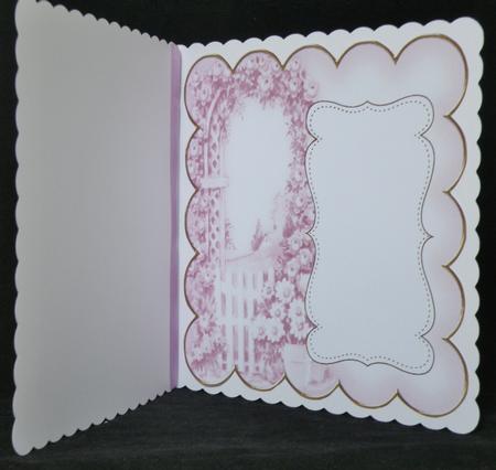 Cerise Rose Arch Plain 8in Scallop Insert Panel by Suzi Cooper