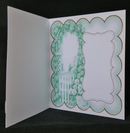 Dark Green Rose Arch Plain 8in Scallop Insert Panel by Suzi Cooper