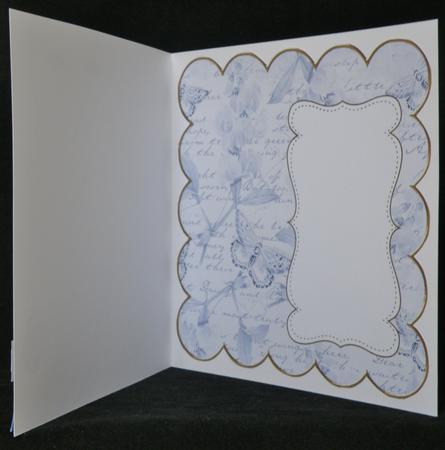 Blue Sweetpea Plain 8in Scallop Insert Panel by Suzi Cooper
