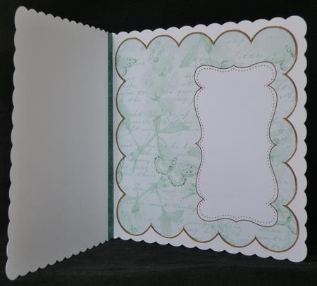 Mid Green Sweetpea Plain 8in Scallop Insert Panel by Suzi Cooper